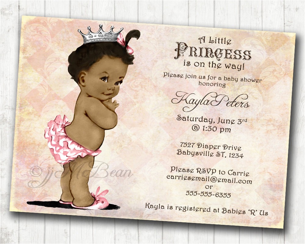 african american baby shower invitation