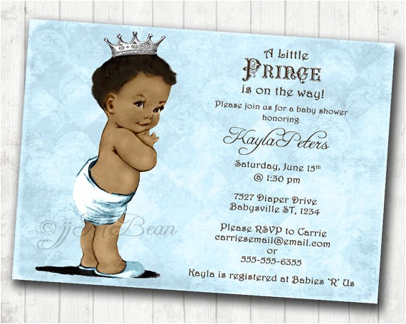 boy baby shower invitation african
