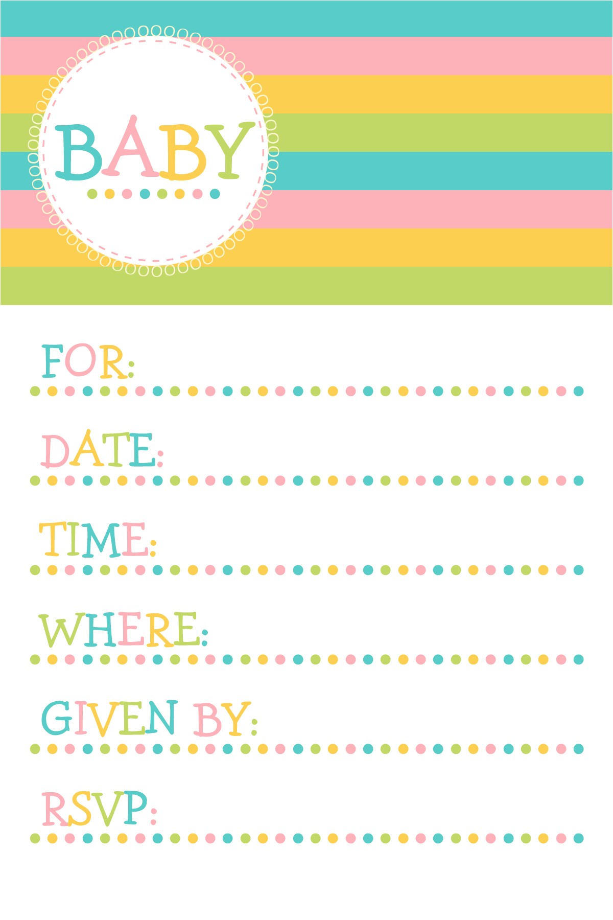 free baby shower invitation template