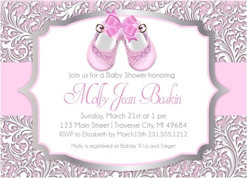 girl baby shower invitations printable