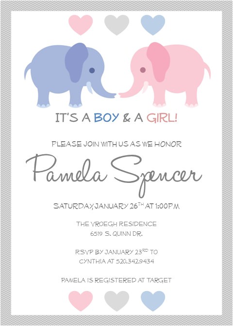 printable twin baby shower invitations