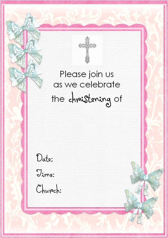 christening invitation cards new project