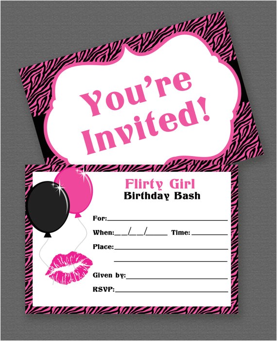 teenage girl birthday invitation