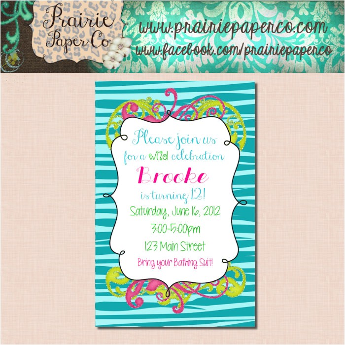 free printable birthday invitations for tween girls
