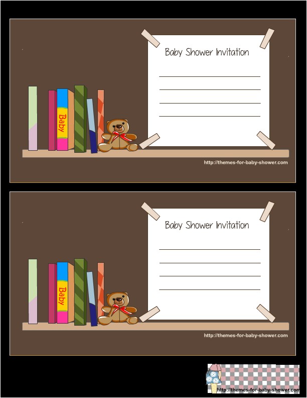 free printable book baby shower invitations