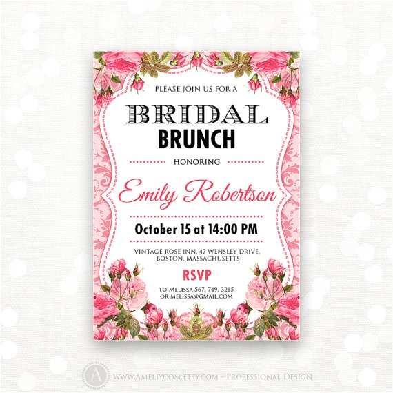 printable bridal brunch invitation