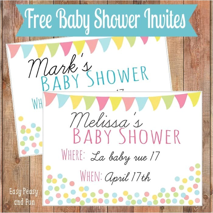 free printable baby shower invitation