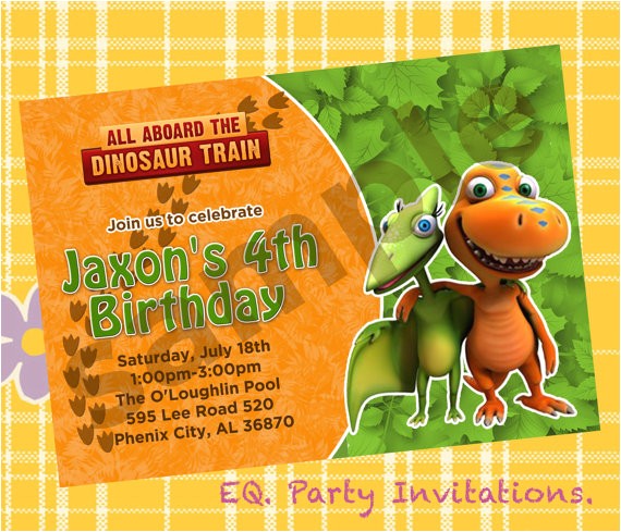 dinosaur train birthday invitation