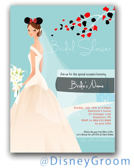 disney bridal shower invitations