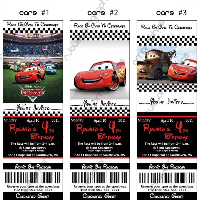 disney cars birthday invitations printables