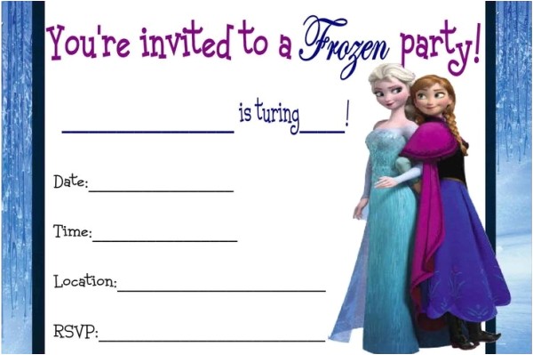 post frozen birthday invitations printable