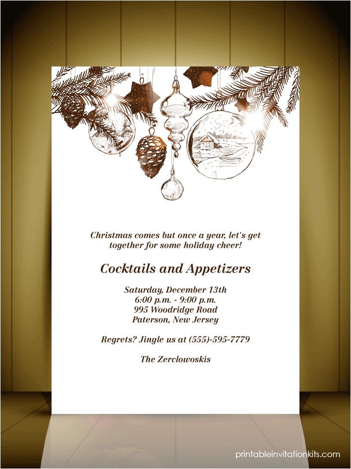 elegant christmas invitations templates free