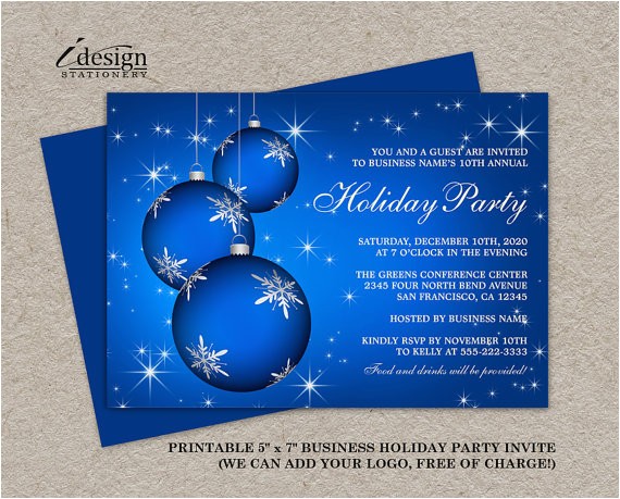 printable holiday party invitation