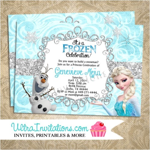 elegant frozen party invitations