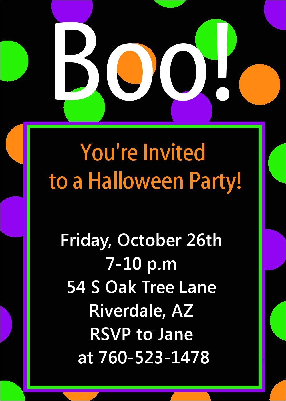 halloween party invitation printable