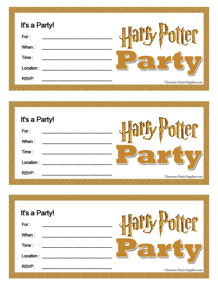 post harry potter invitation printables free 307303