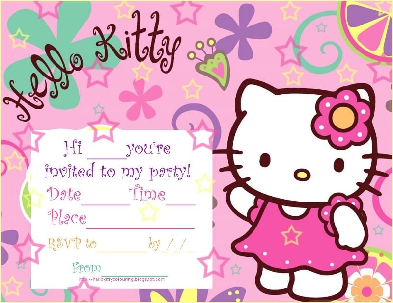 hello kitty baby shower invitations and decorations templates