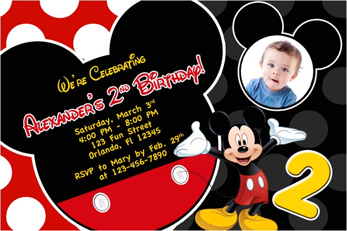 mickey mouse 1st birthday invitations