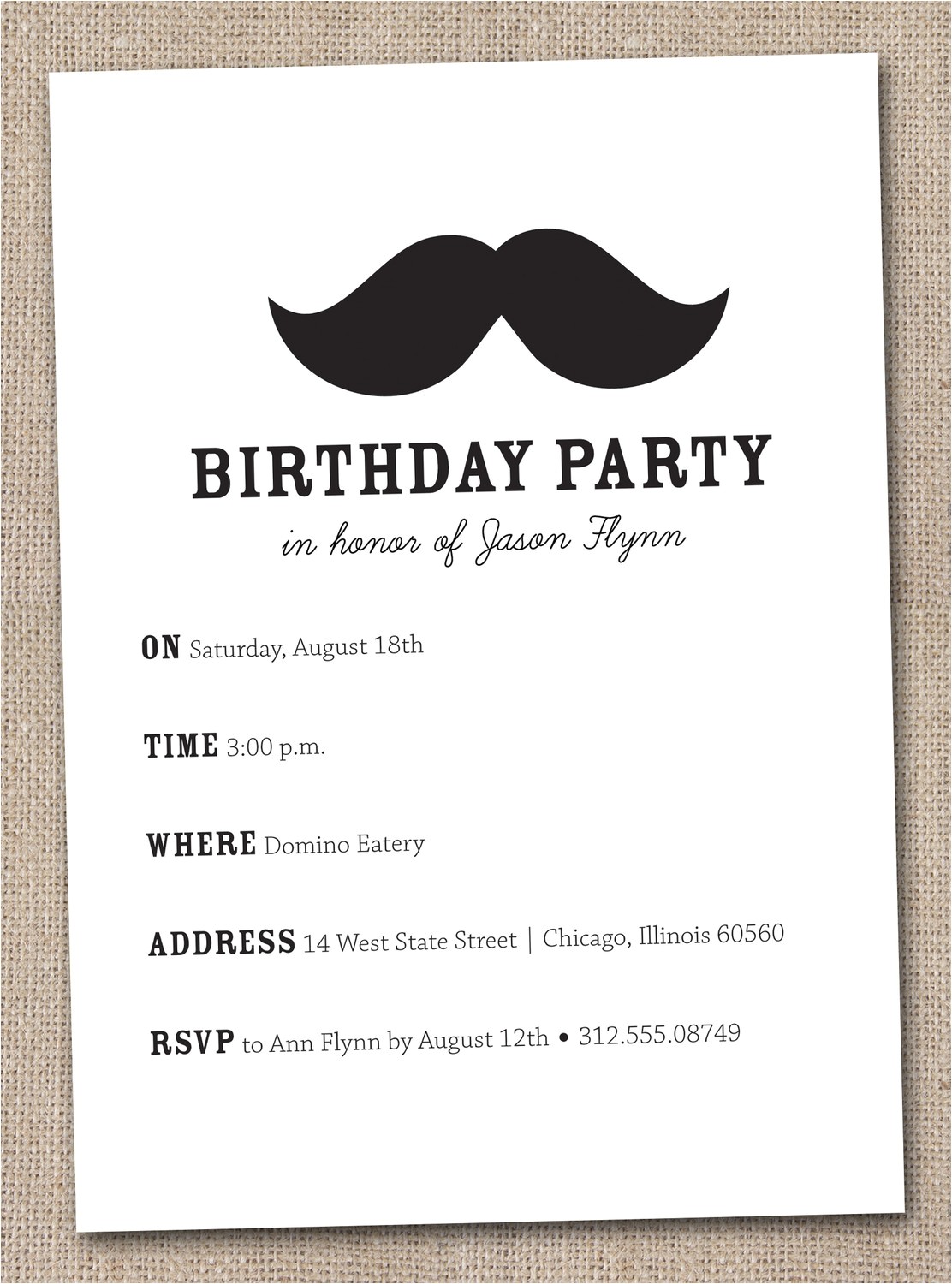 post mustache party invitations printable free