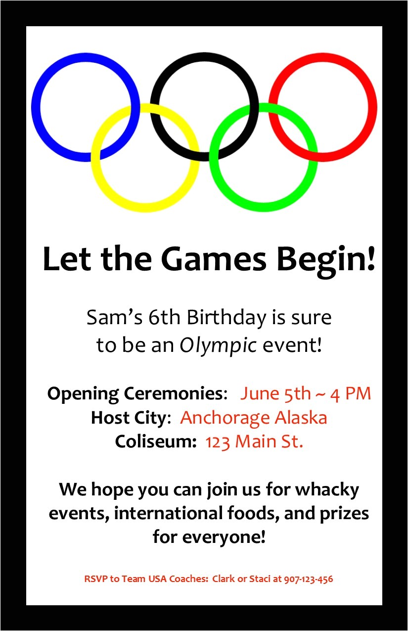 an olympic birthday party