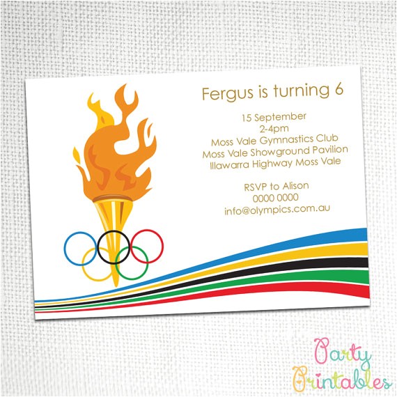 olympic party invitation