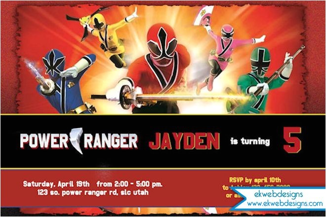 power rangers invitation printable power rangers birthday party invitation customizable