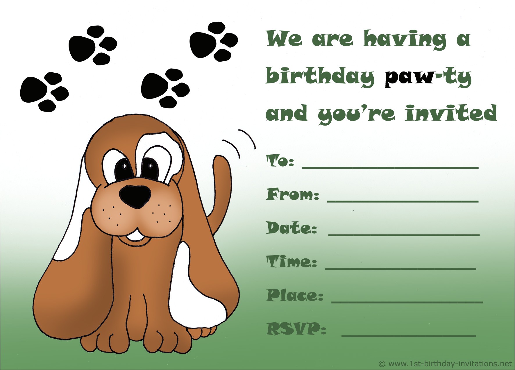 kids birthday party invitations