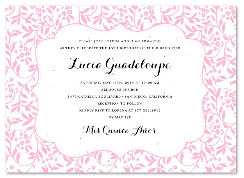 download and print invitation template for quinceanera