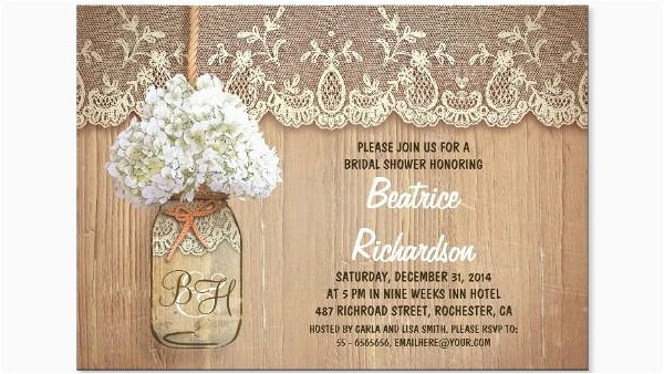 rustic bridal shower invitations template