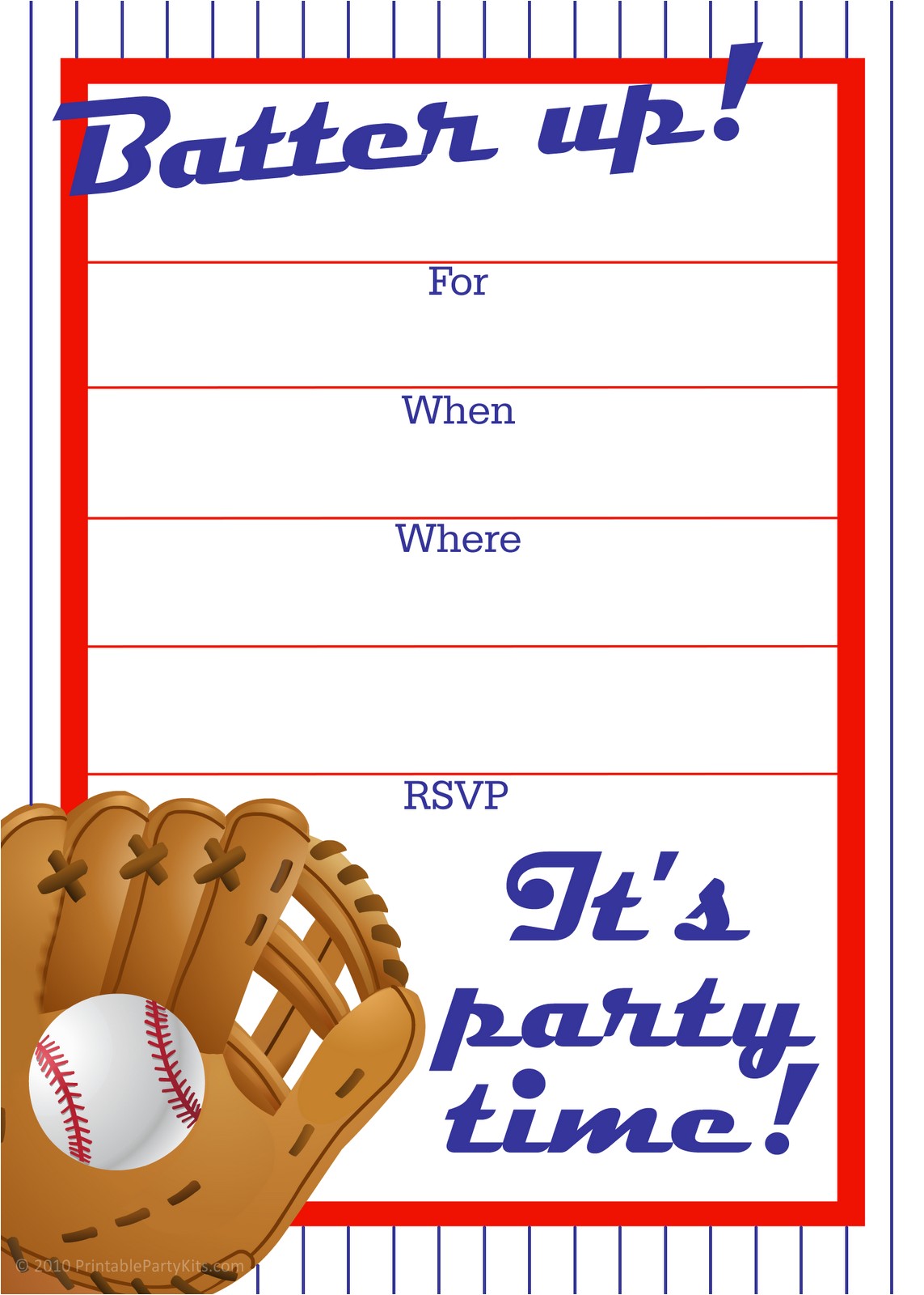 baseball birthday invitations