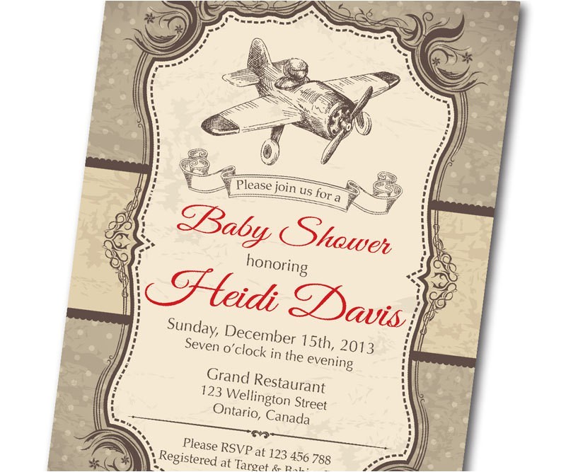 free printable vintage baby shower invitations