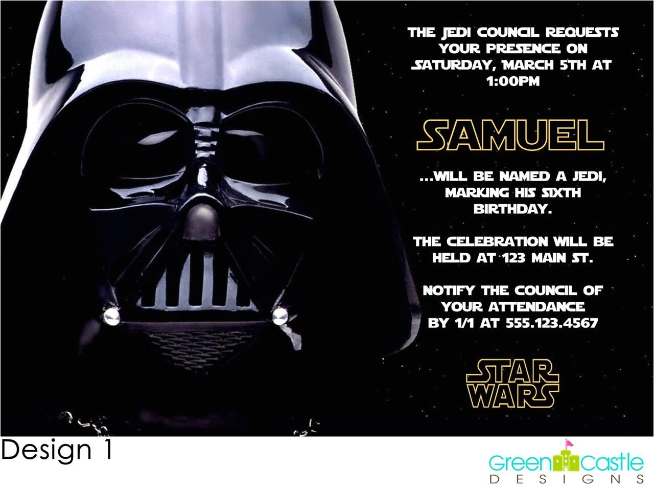 star wars birthday party invitations 2