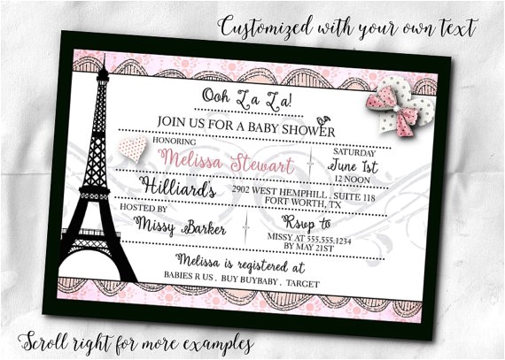 french themed party invitations invite envelope