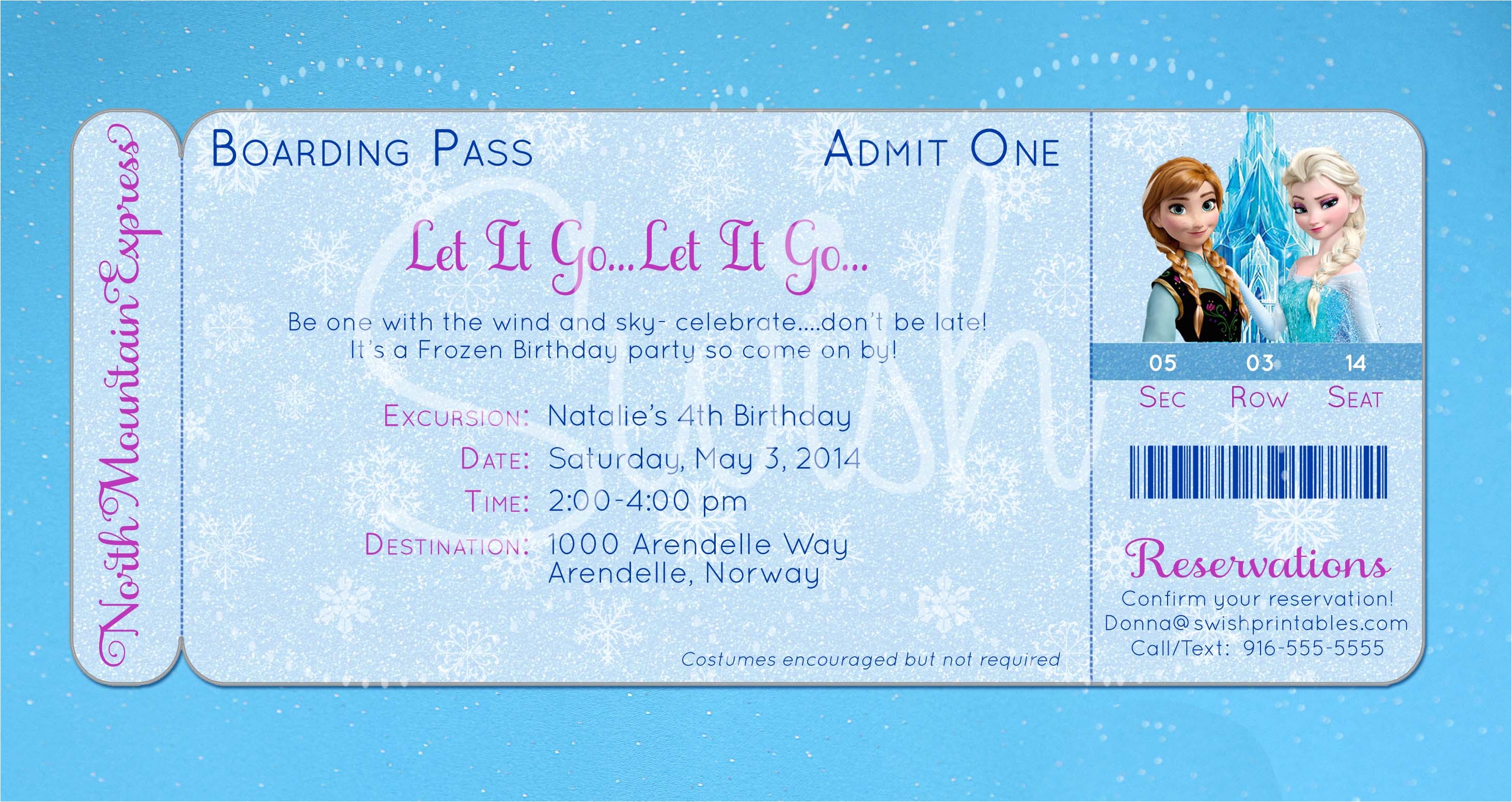post frozen birthday invitations printable template