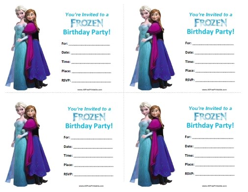 frozen invitation printable free