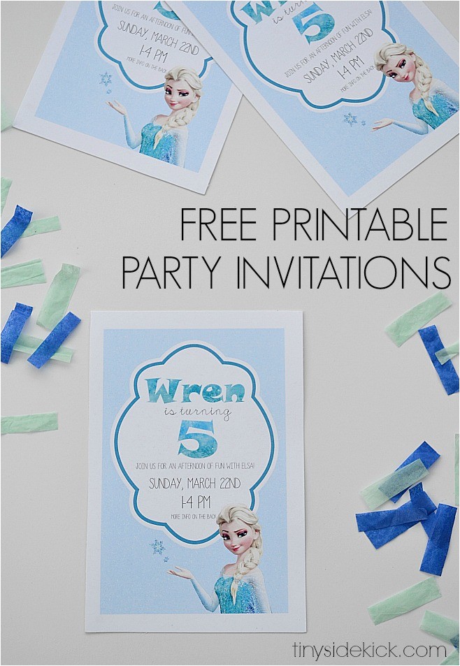 frozen birthday invitations printable