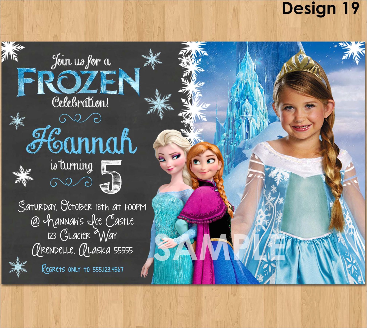 personalized frozen birthday invitations