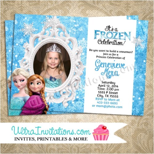 personalized frozen birthday invitations