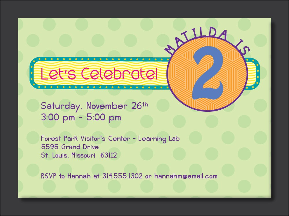 2nd birthday party invitation wording