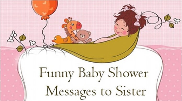 funny baby shower messages to sister