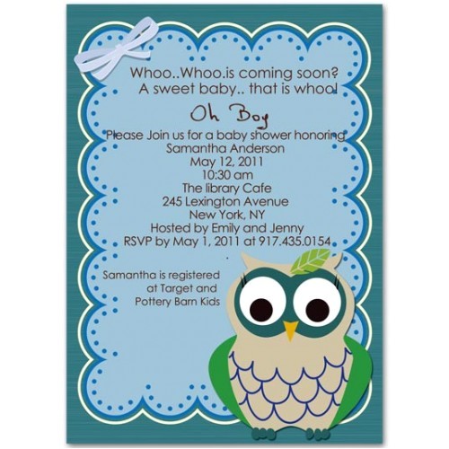 funny and adorable owl baby shower invitations bs221