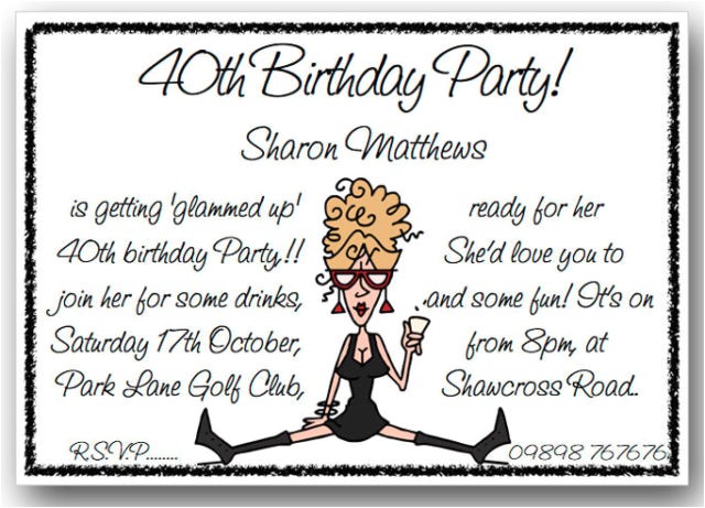 funny birthday party invitation wording