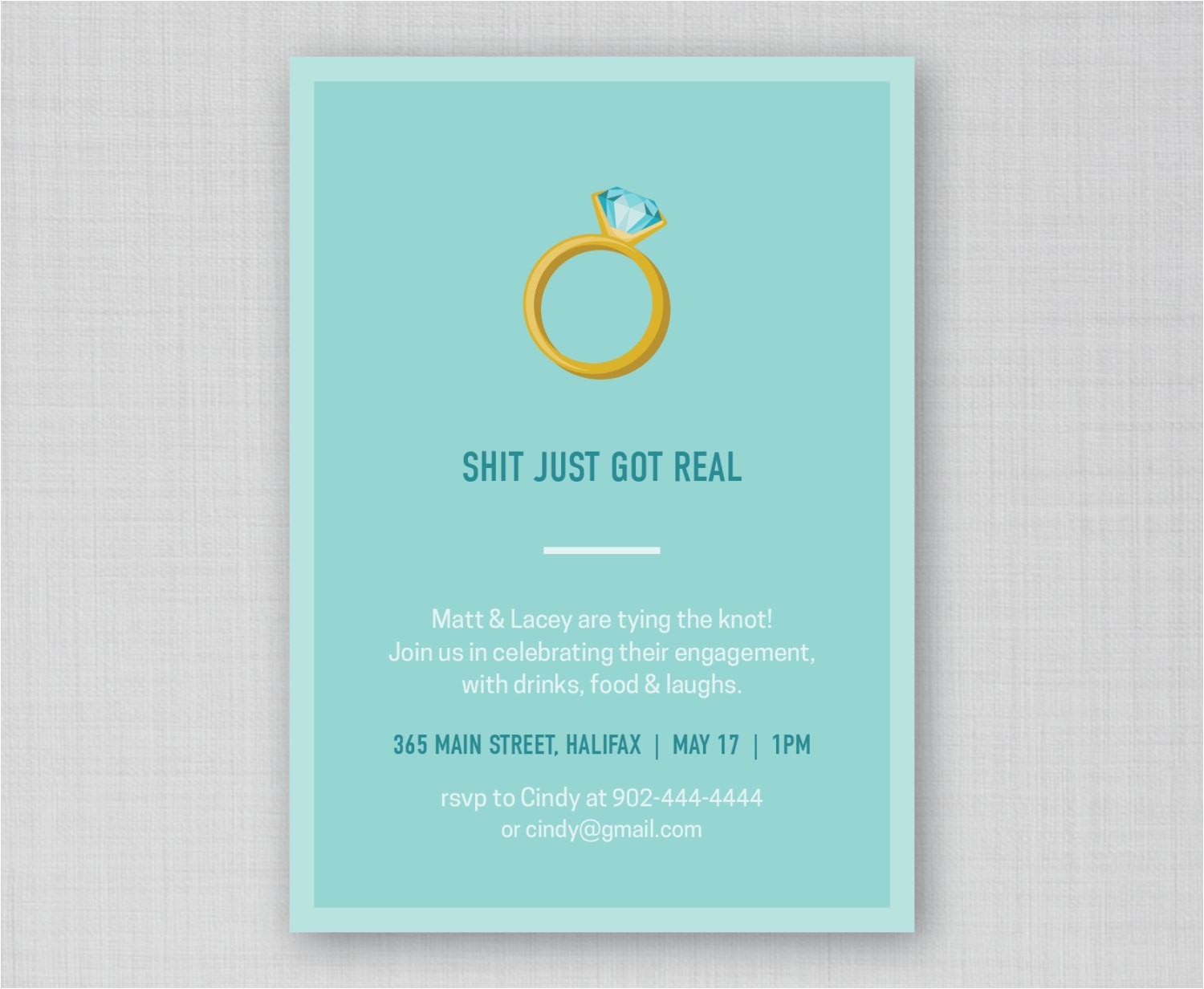 funny engagement party invitation funny