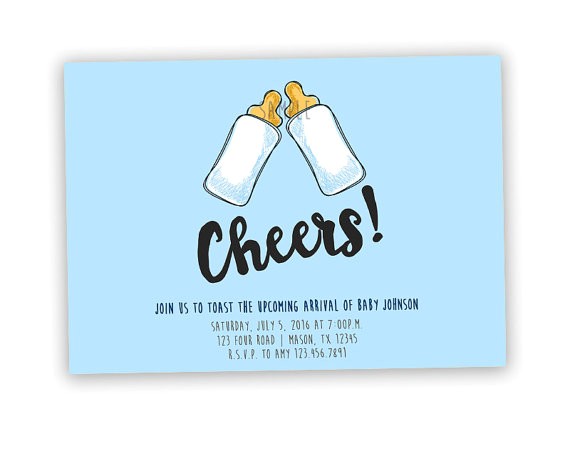 printable cheers baby shower invitation neutral