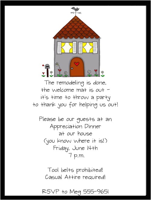 funny housewarming party invitation wording