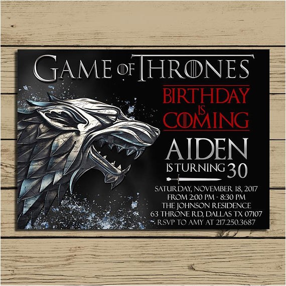 game of thrones invitation game of