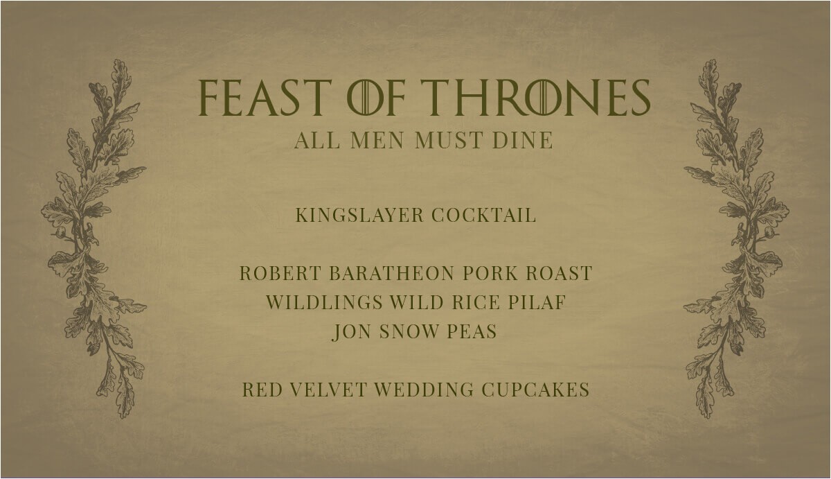 free printables for your game of thrones watch party