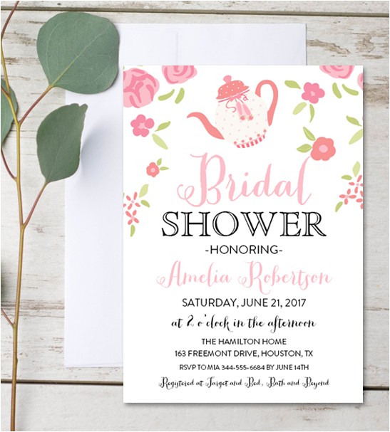 editable bridal shower invitation garden tea party instant download pdf template