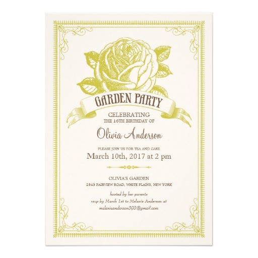 garden tea party invitations 161811097538561238