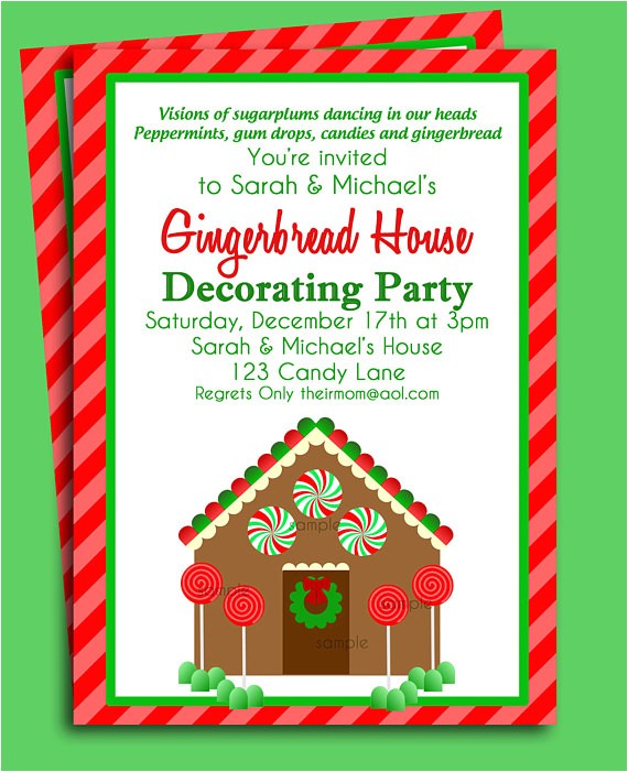 gingerbread house invitation printable
